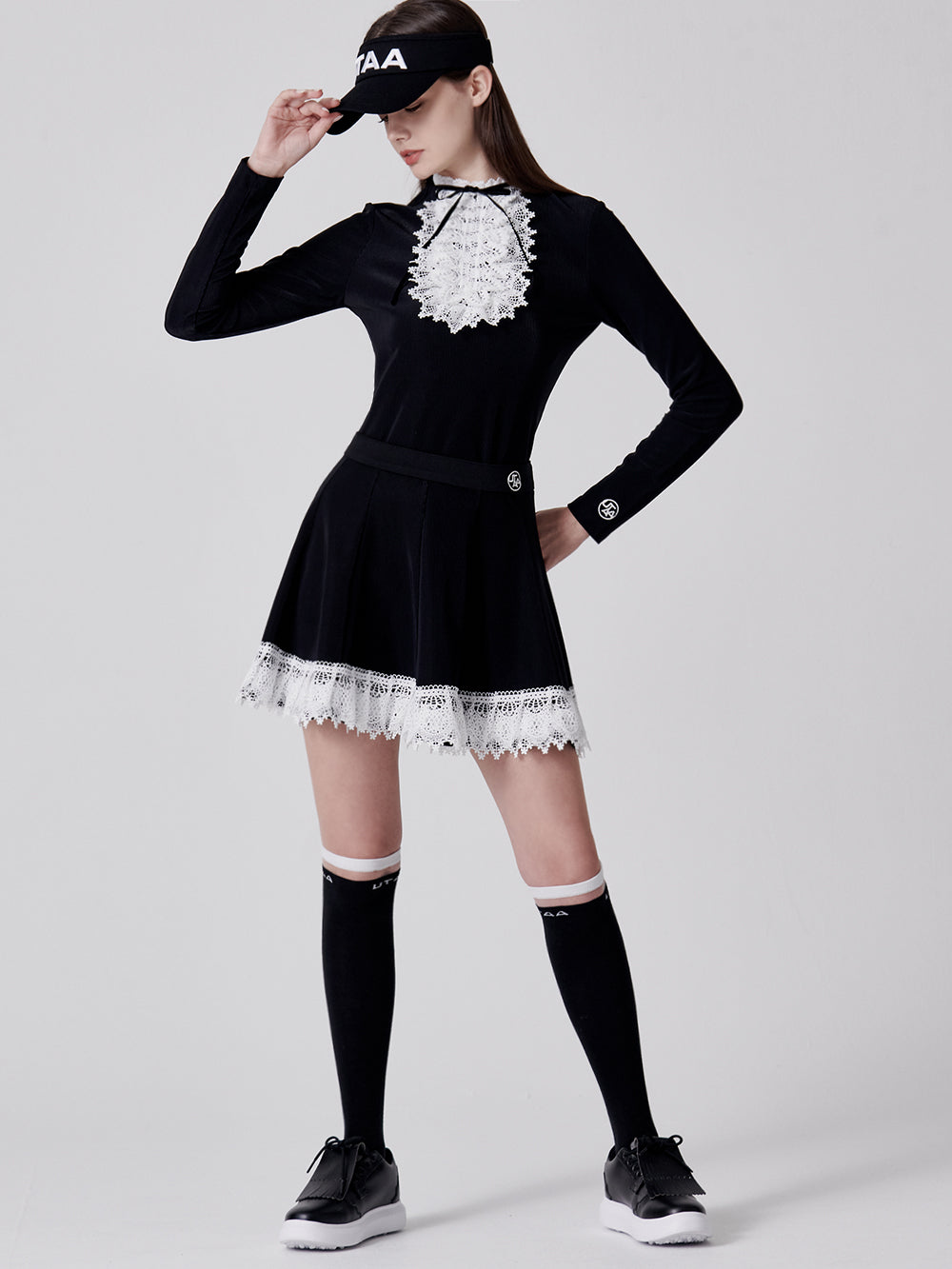 ユタ ノートルダムリボンレースフレアスカート