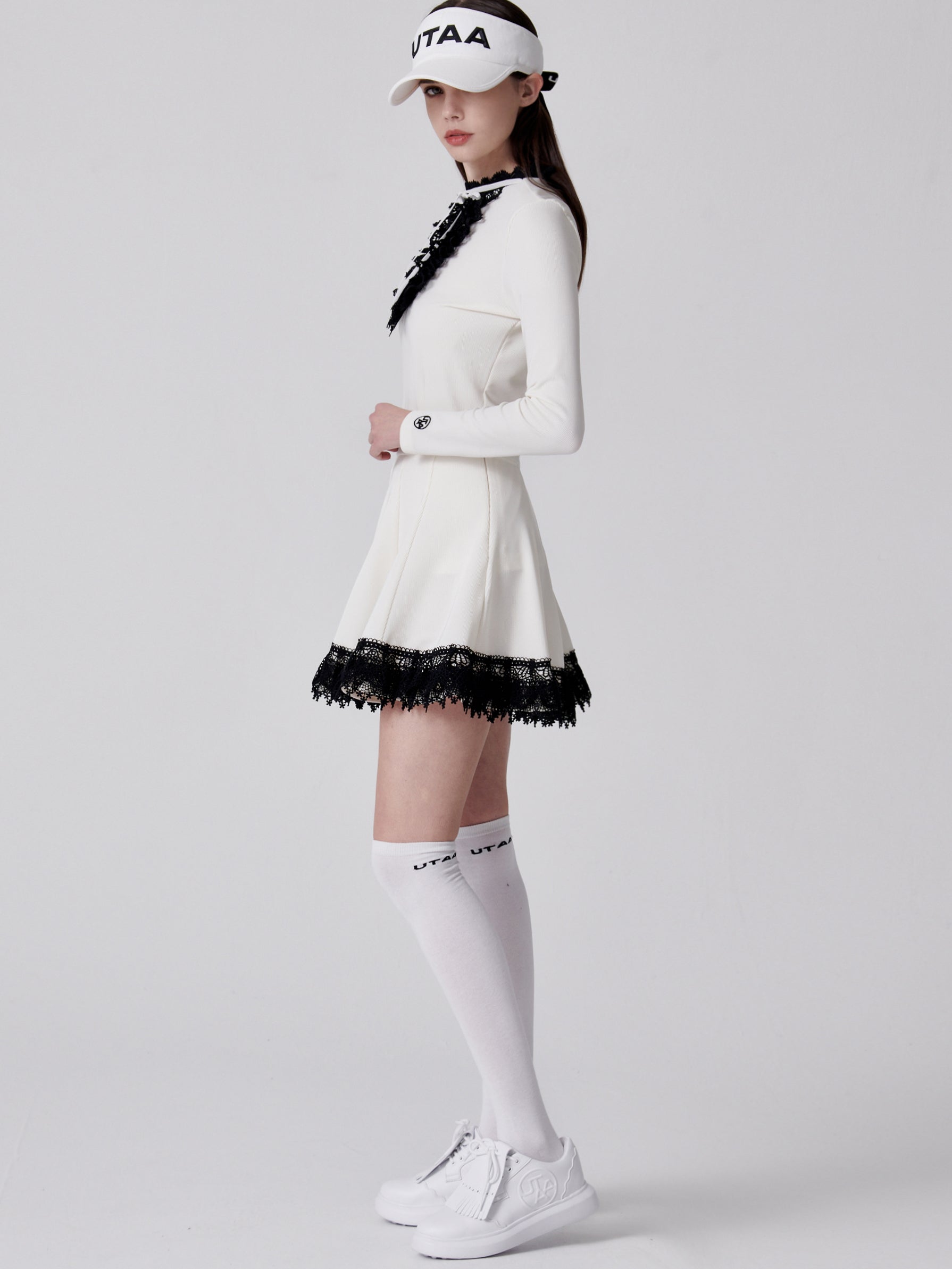 ユタ ノートルダムリボンレースフレアスカート