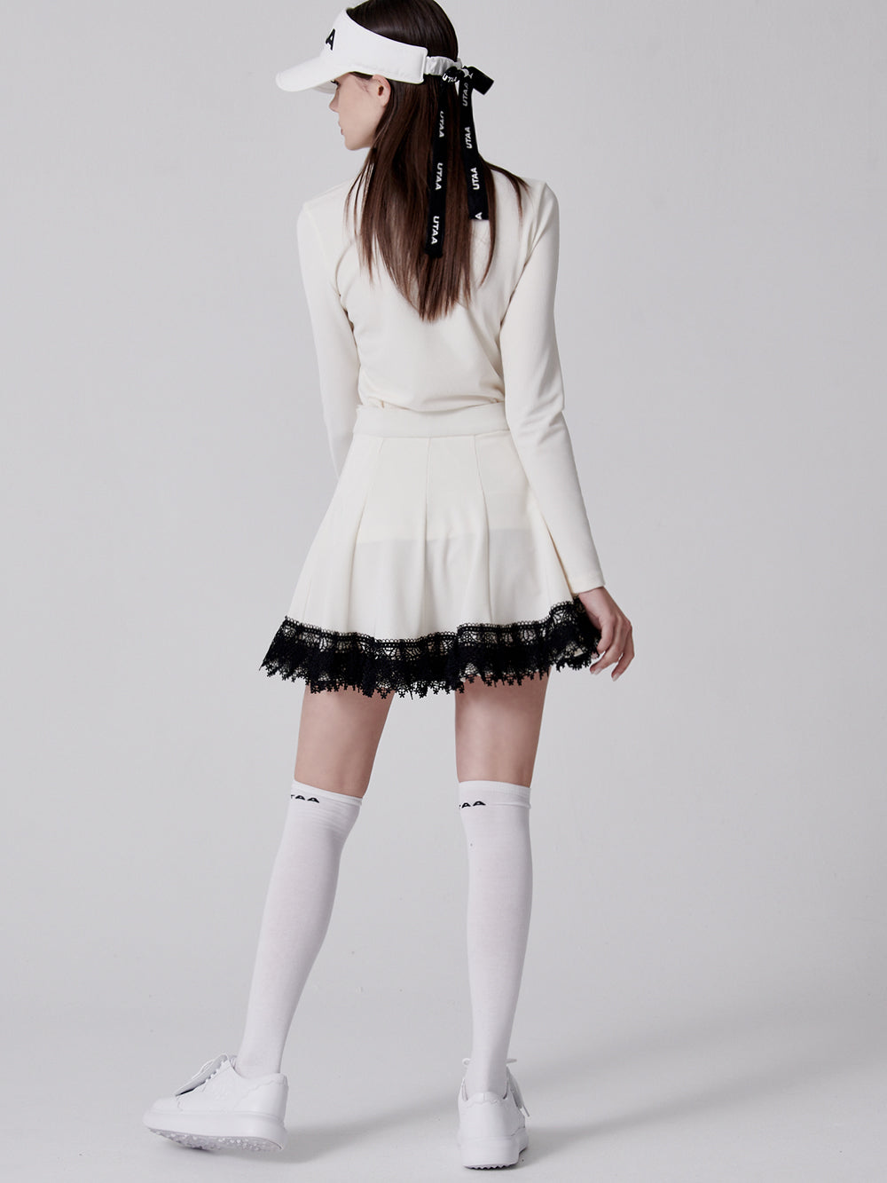 ユタ ノートルダムリボンレースフレアスカート
