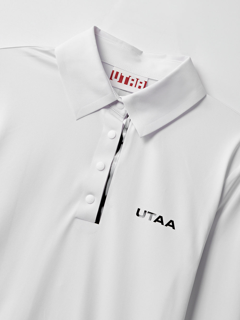 ユタ スウィングフィット ロゴテープ ポロスリーブ:男性用