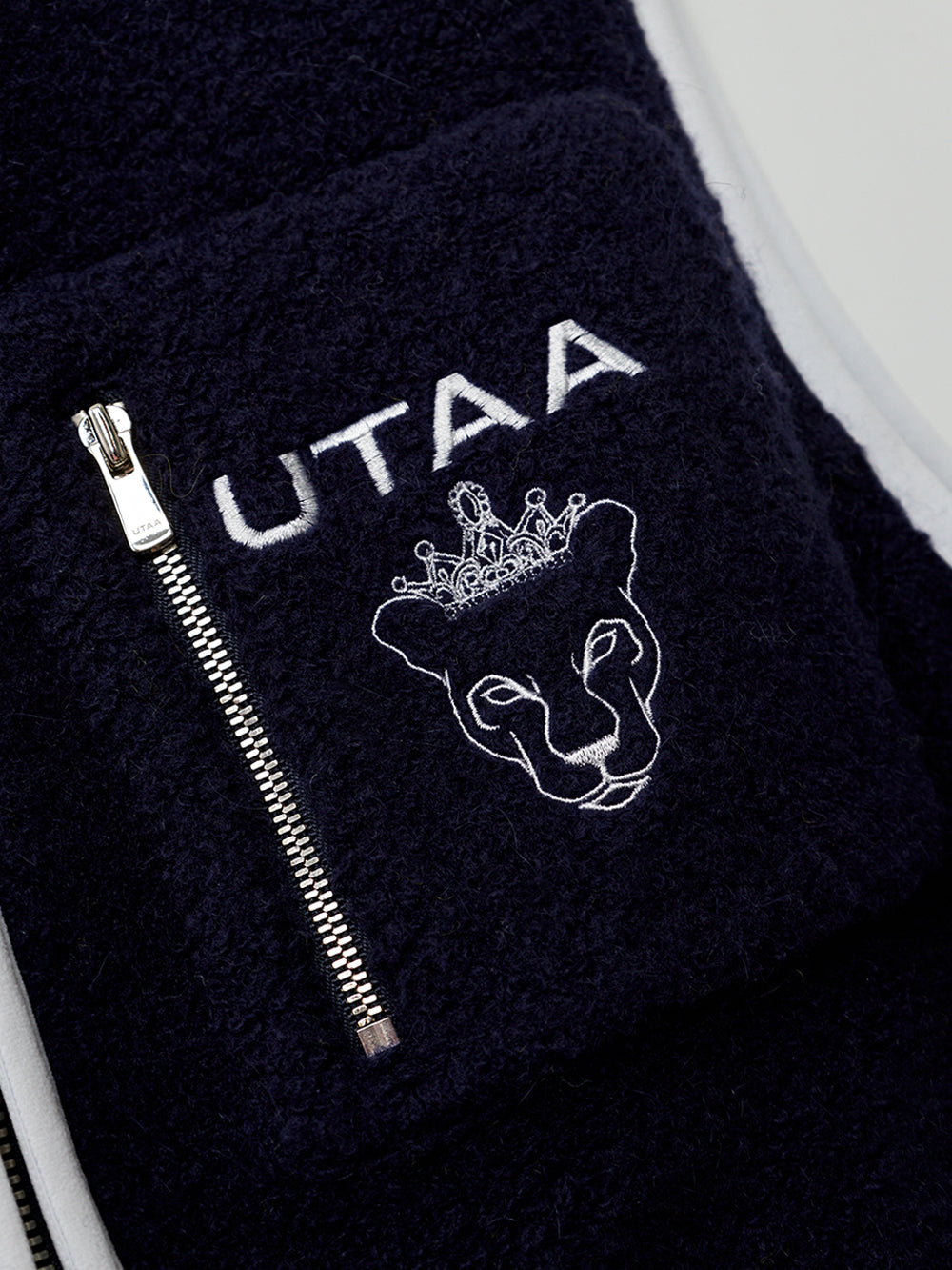 ユタ クラウンパンサーポケットフリースベスト (男性用)