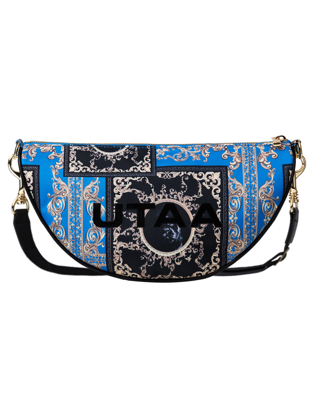 ユタ ネオンバロックハーフムーンクロスバッグ