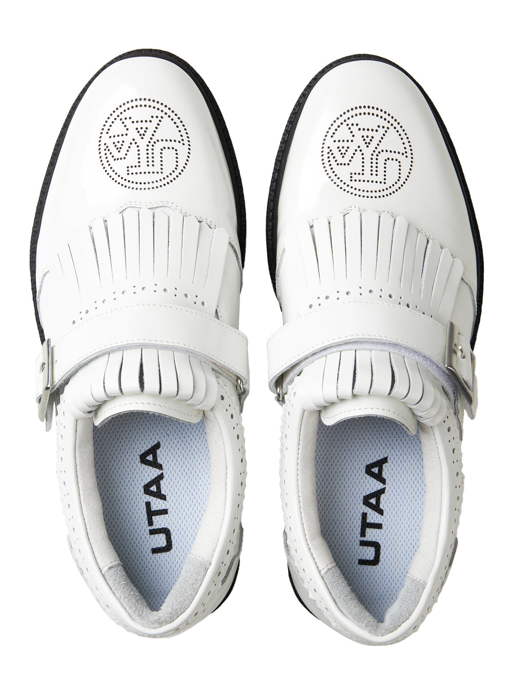 ユタ エナメルダービーパンチングゴルドスニーカー (女性用)