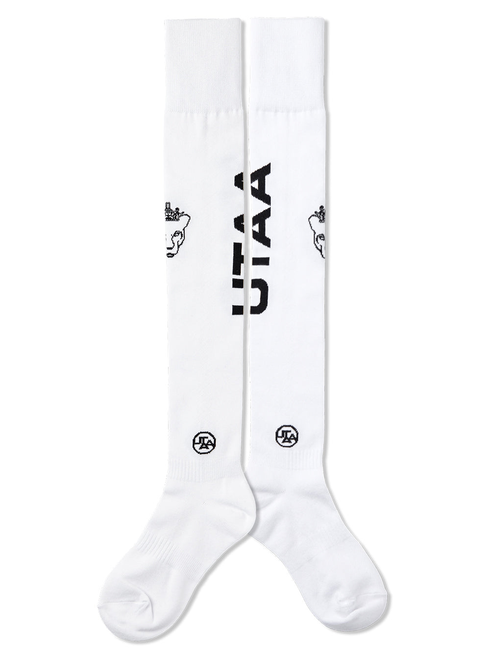 ユタ ネオンパンサーロゴオバーニーソックス