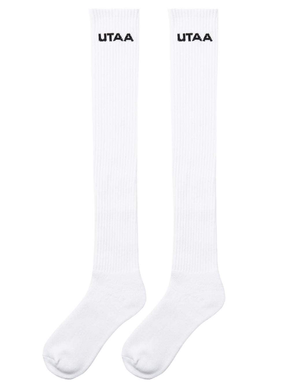 UTAA SimpleロゴKneeソックス ホワイト : Women's