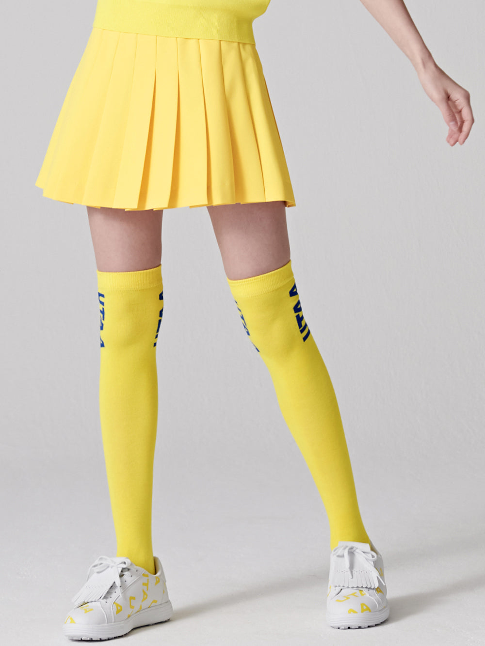 UTAA ロゴKneeソックス イエロー : Women's