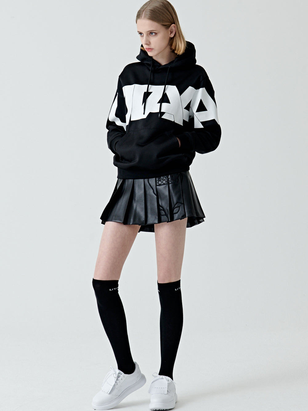 ユタ グロスィポリレザークラウンパンサースカート