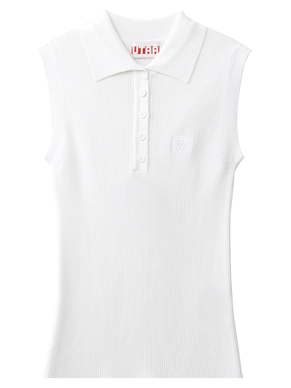 UTAA シンボルニットスリーブレスシャツ ホワイト : Women's