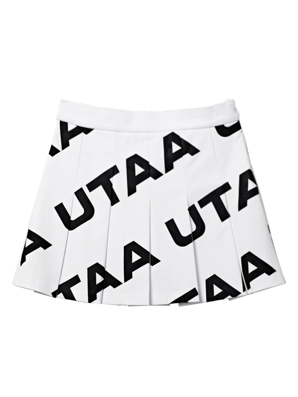 UTAA ロゴウェーブフレアスカート ホワイト:レディース