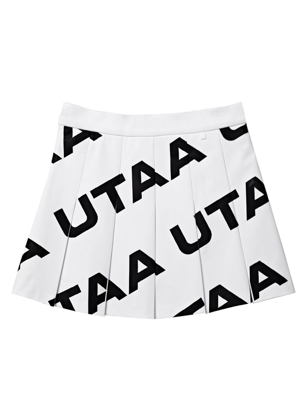 UTAA ロゴウェーブフレアスカート ホワイト:レディース