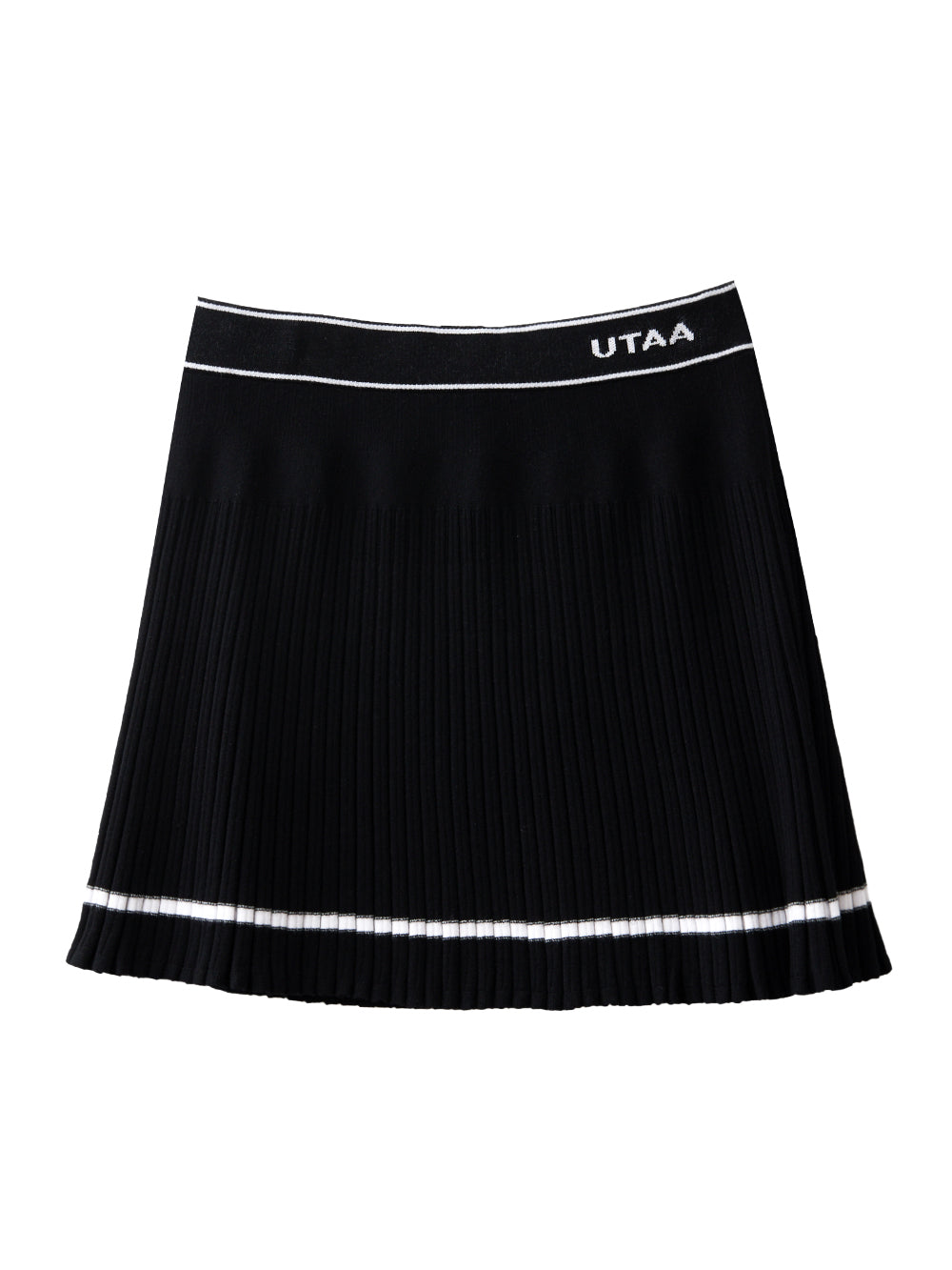UTAA ウェーブニットフレアスカート ブラック : Women's