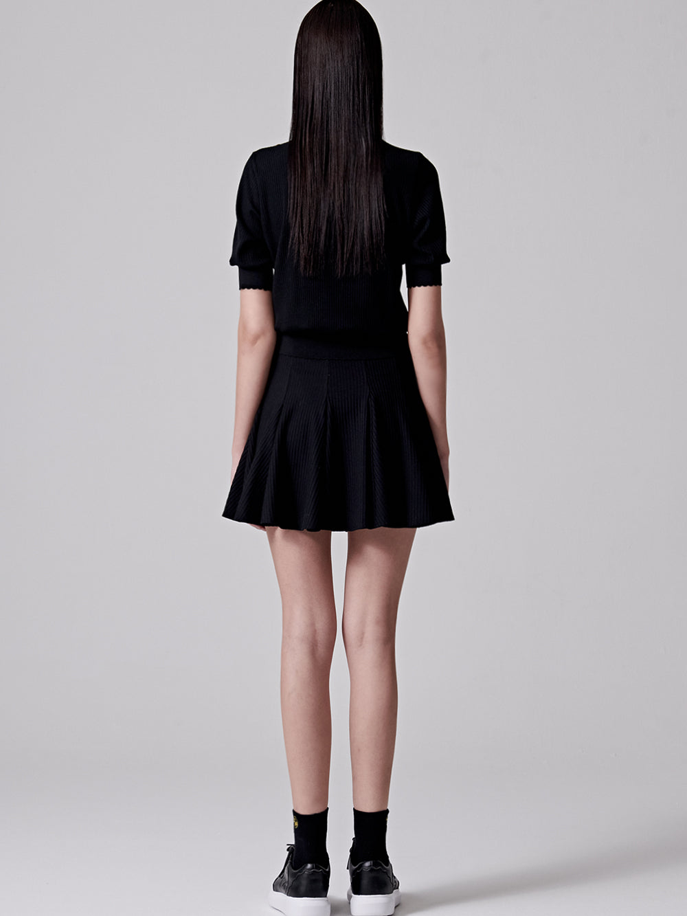 ユタ ドゥカットピンキングフレアスカート