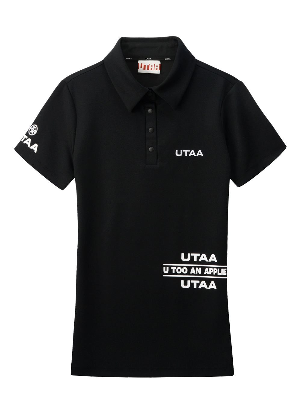 UTAA タグラインクラウンパンサーTシャツ ブラック:レディース
