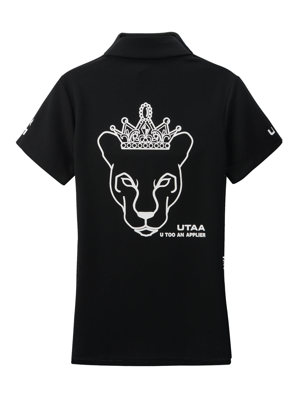 UTAA タグラインクラウンパンサーTシャツ ブラック:レディース