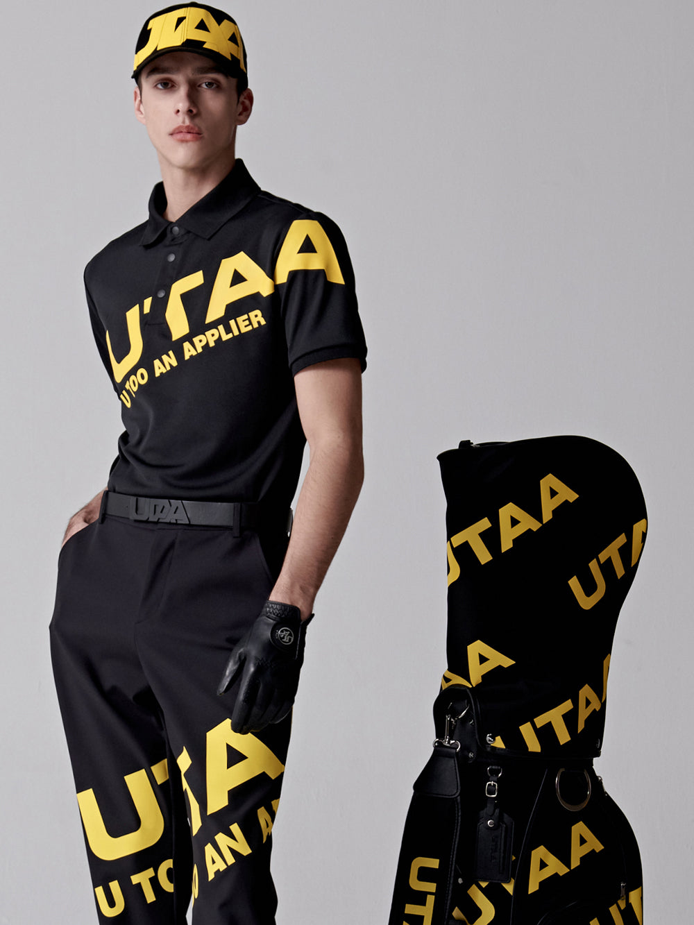 UTAA ロゴバウンスPKTシャツ ブラック : Men's