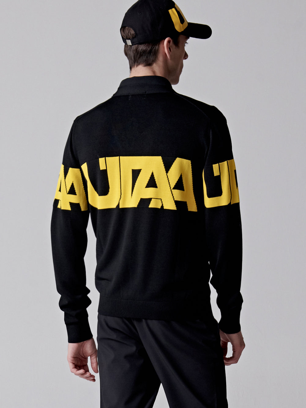 UTAA ミッドデーロゴニットカーディガン ブラック : Men's