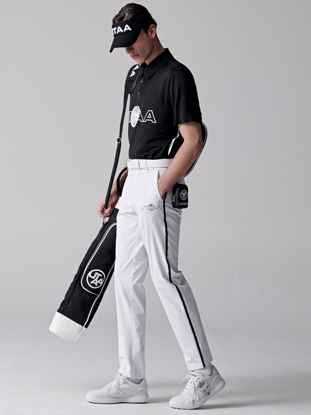 UTAA リングパンサーカラーラインパンツ ホワイト : Men's