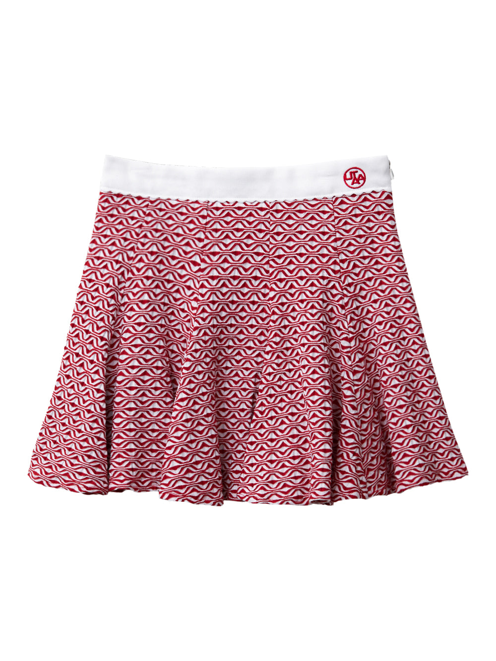 UTAA Rippleパターンフレアスカート レッド : Women's
