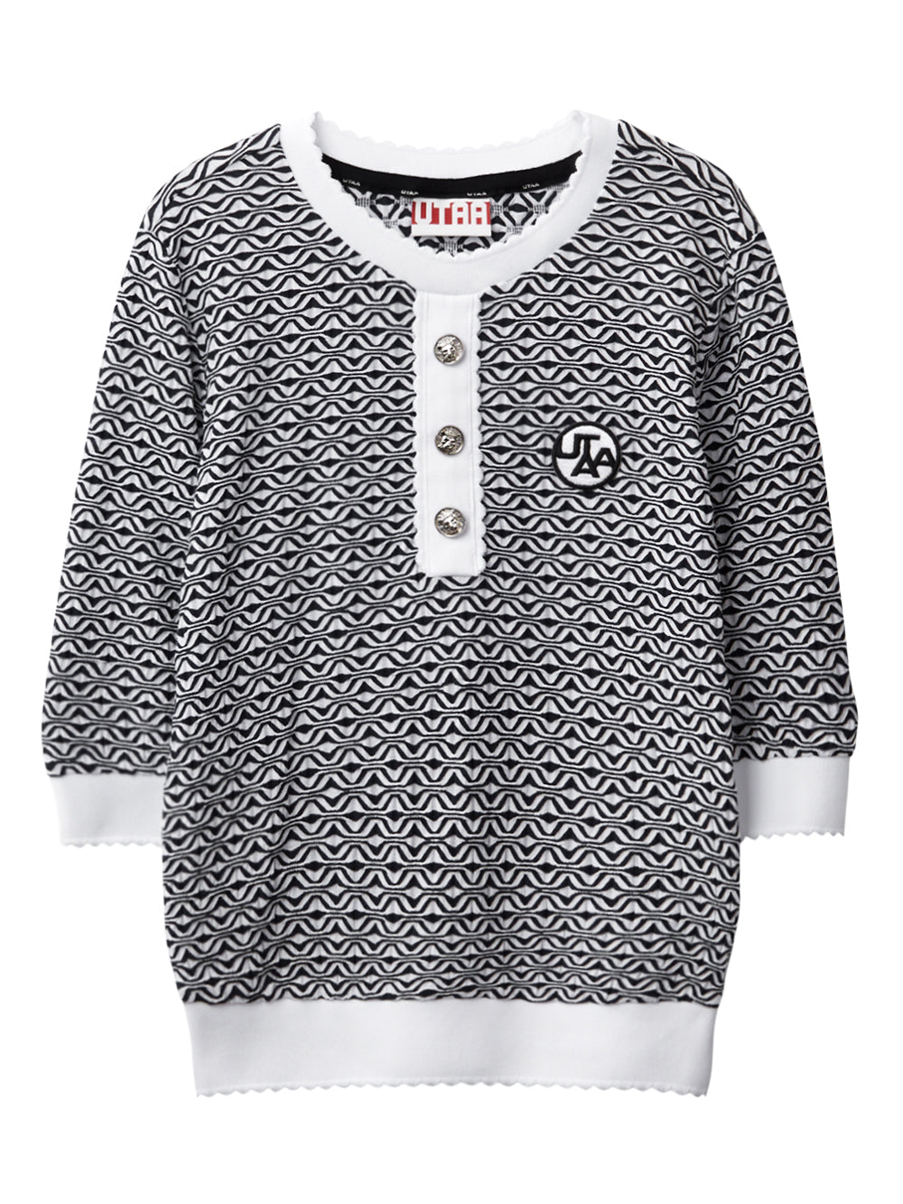 UTAA RippleパターンスリーブTシャツ : Women's