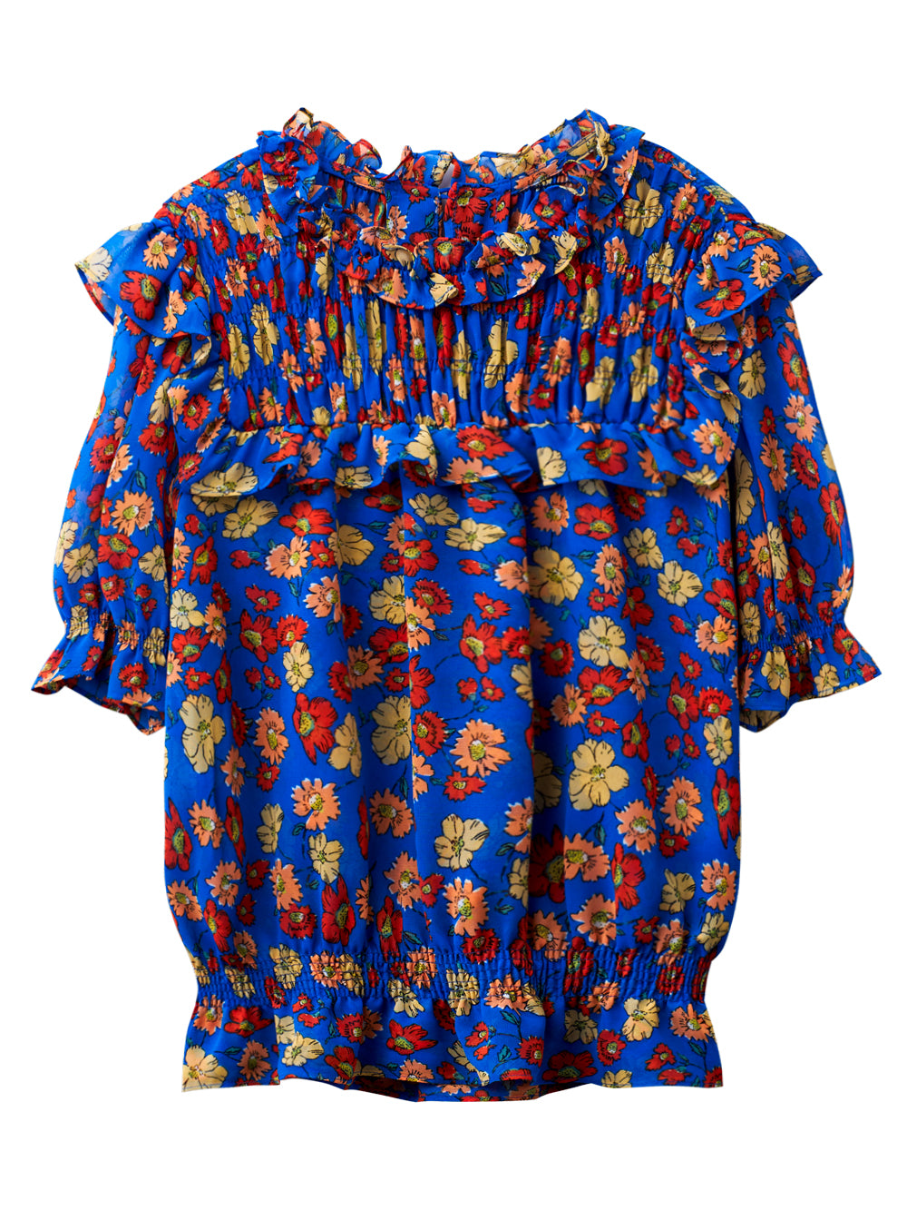 UTAA カラーポップFlowershirringブラウス : Women's