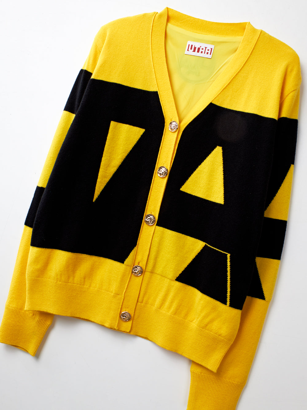UTAA ミッドデーボールドロゴニットカーディガン イエロー : Women's