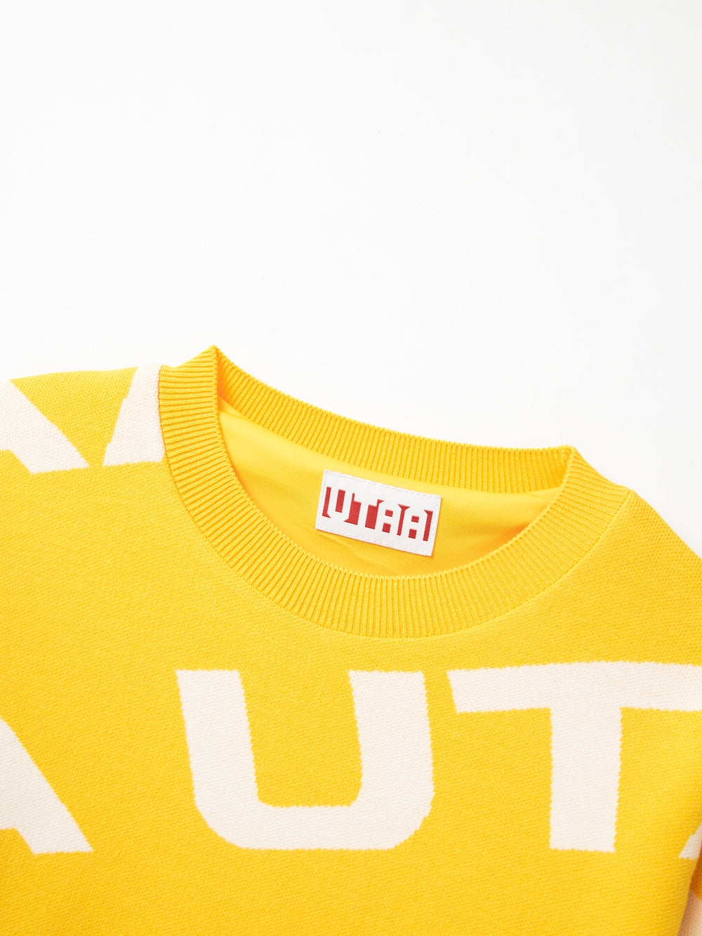 UTAA ロゴウェーブニットプルオーバー イエロー : Men's