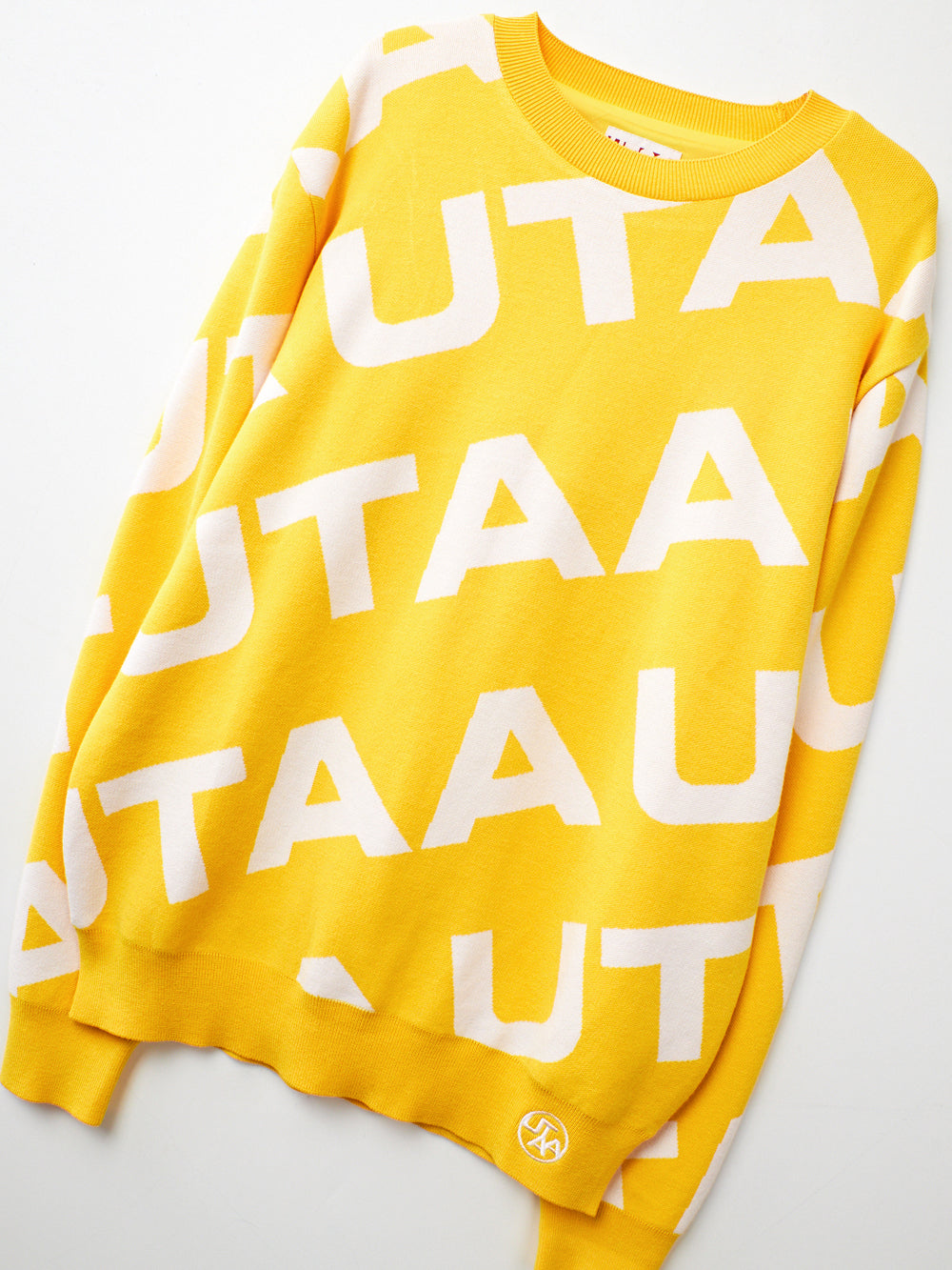 UTAA ロゴウェーブニットプルオーバー イエロー : Men's