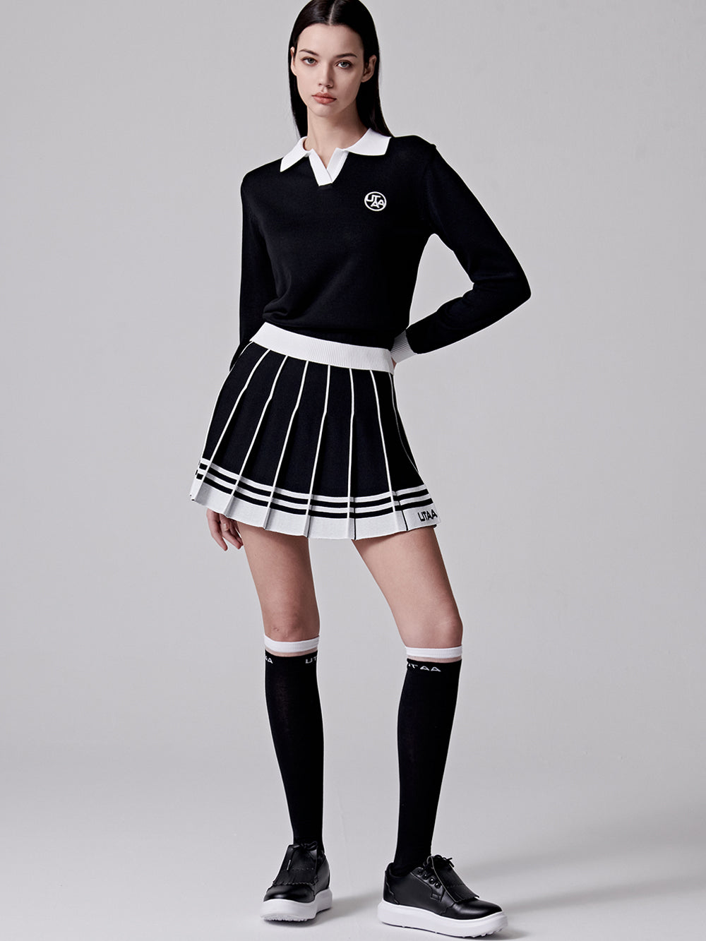 ユタ ファンスィストライプニットスカート