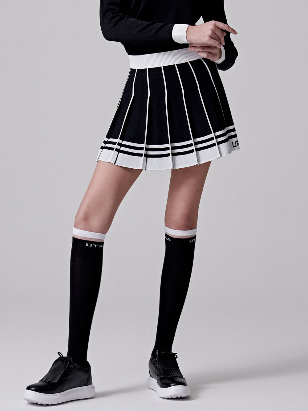 ユタ ファンスィストライプニットスカート