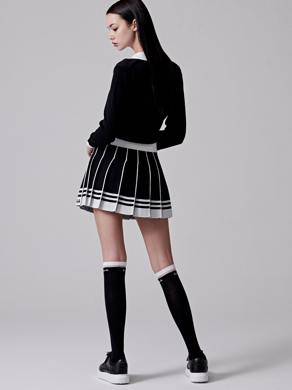 ユタ ファンスィストライプニットスカート