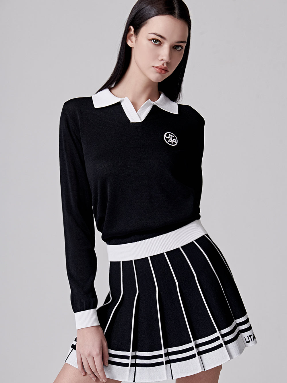 ユタ ファンスィストライプニットスカート