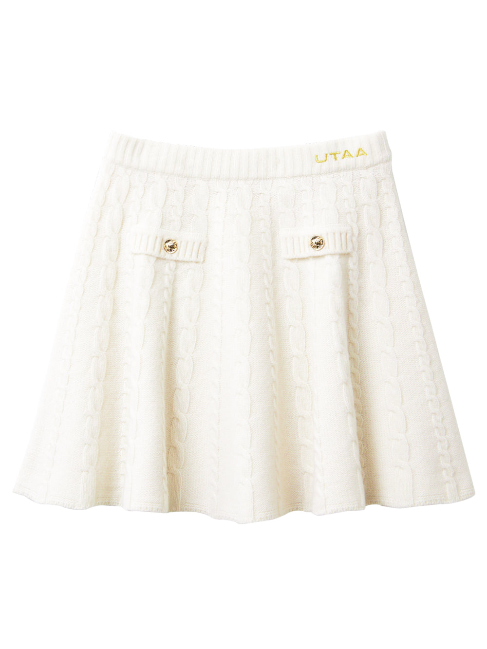 ユタ ドュカットウールニートフレアスカート