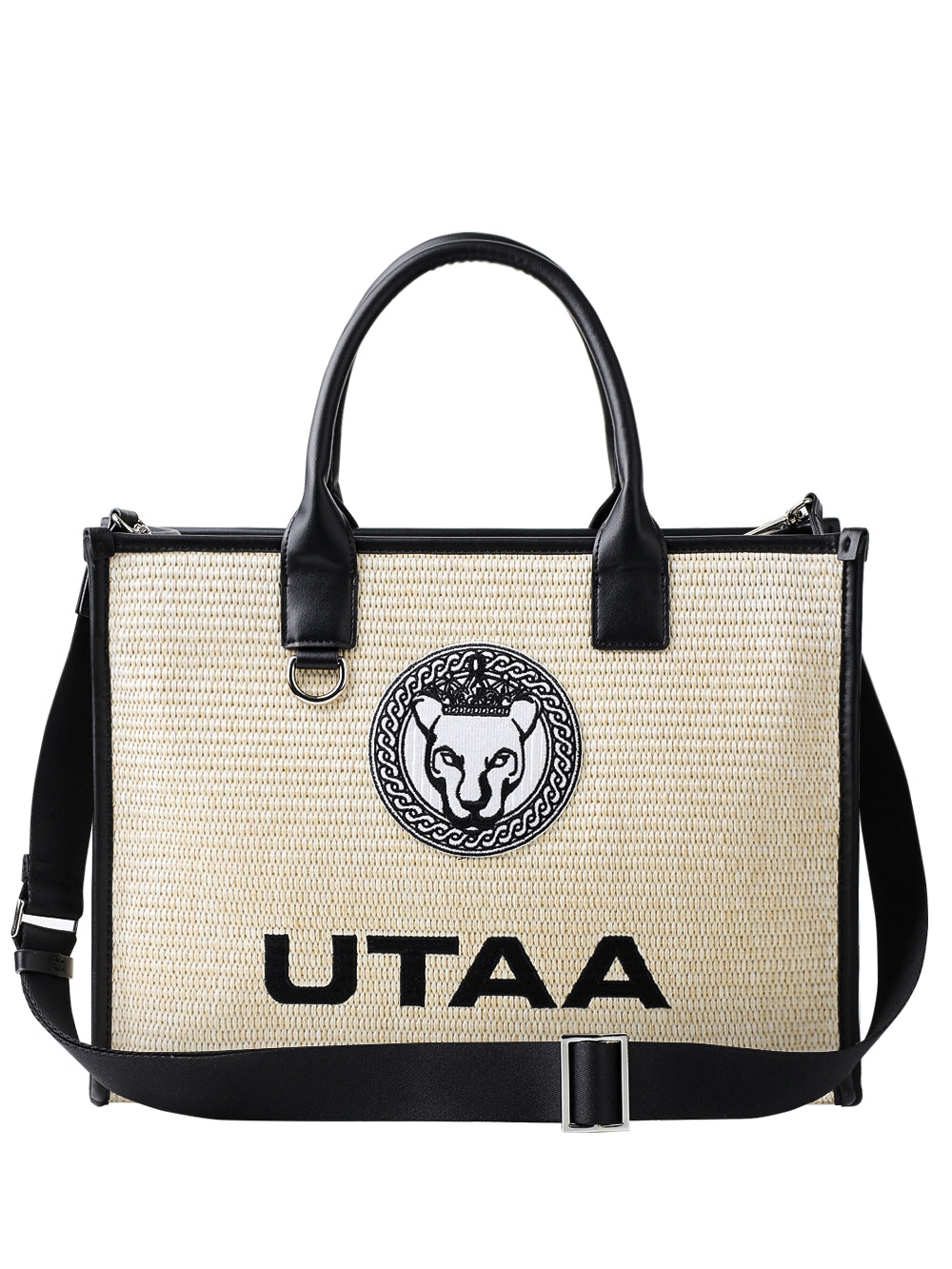 UTAA トゥルヌソルラフィアトートバッグ ベージュ