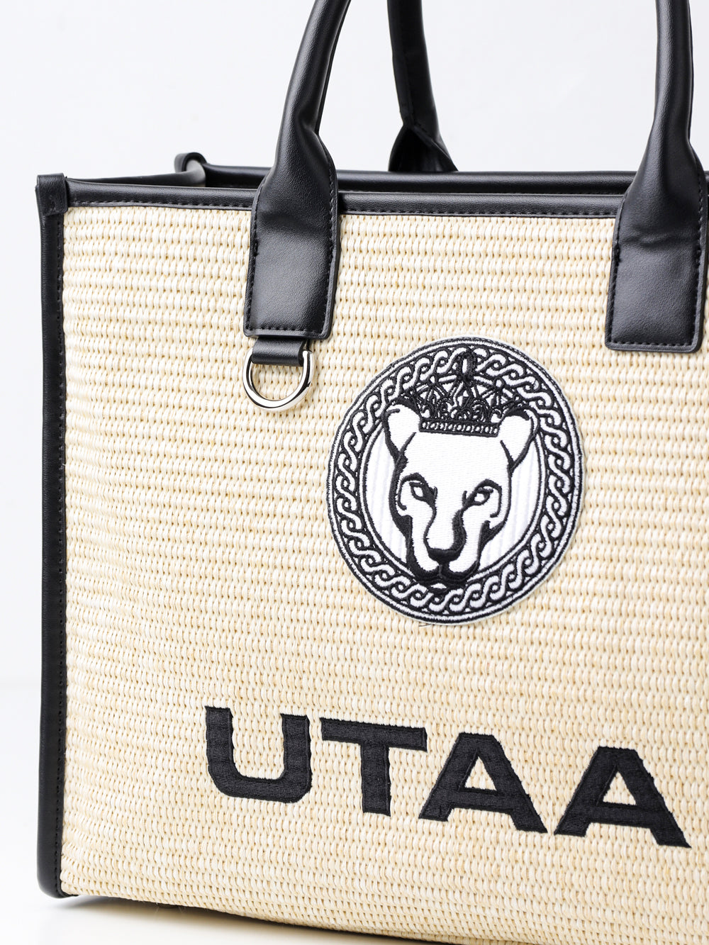 UTAA トゥルヌソルラフィアトートバッグ ベージュ