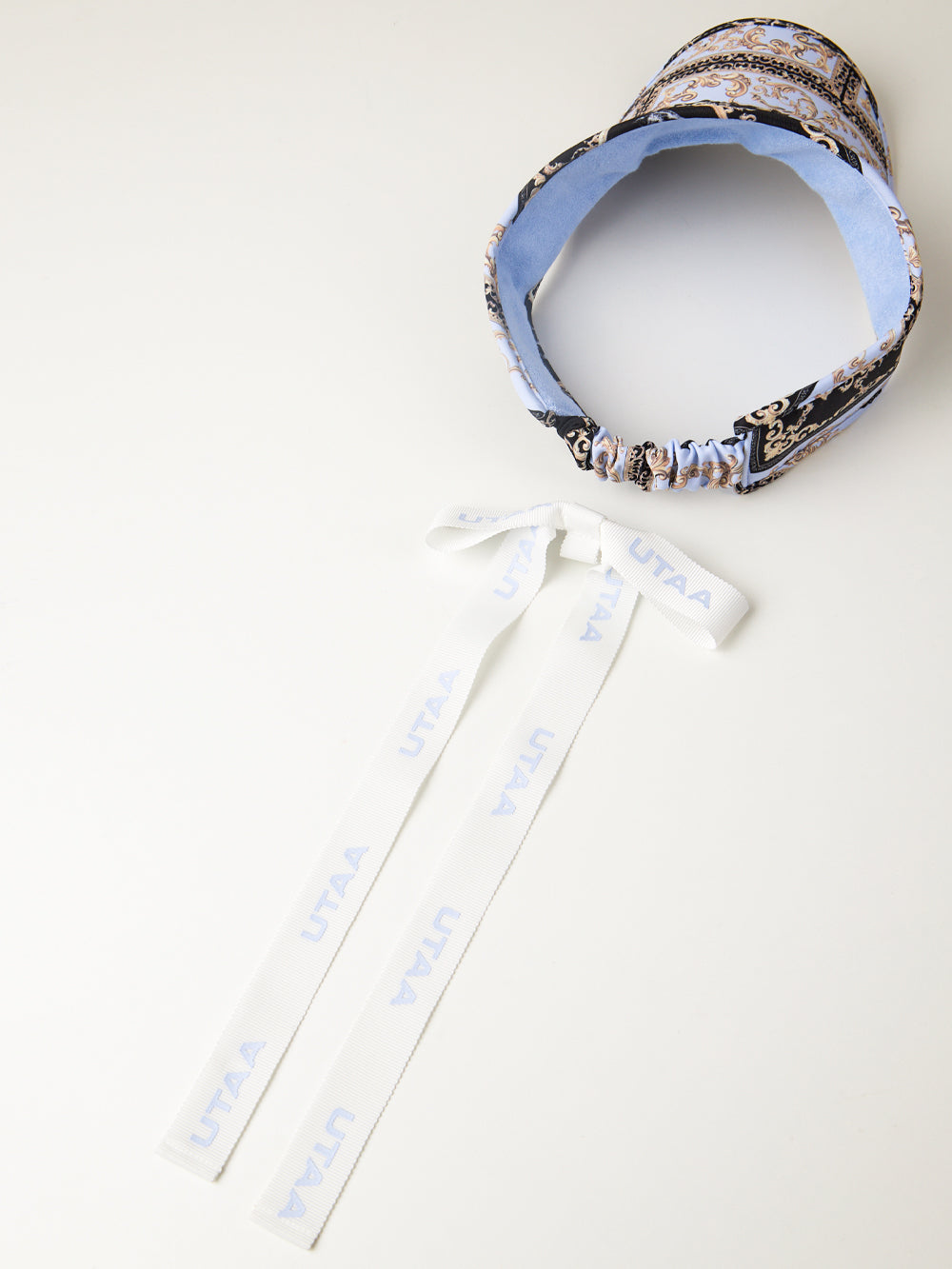 UTAA カラーパールバロックリボンサンバイザー スカイブルー : Women's