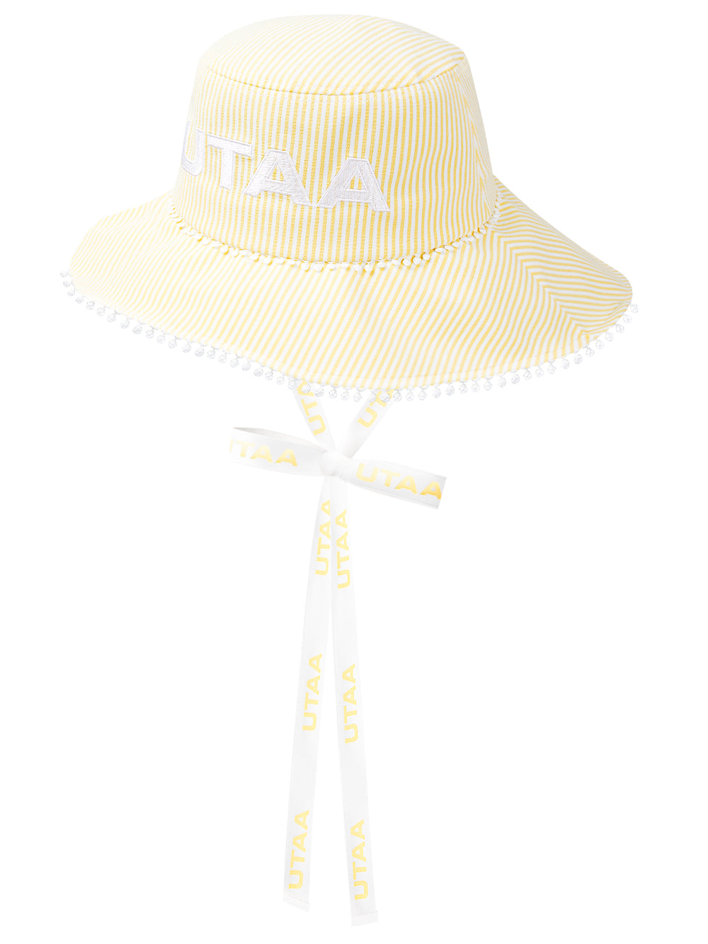 ユタ ドットレースピンストライプバケットハット (女性用)