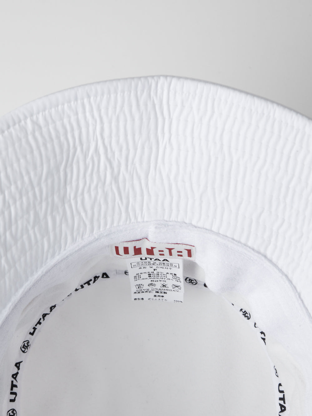 UTAA ベーシックフィットロゴバケットハット ホワイト
