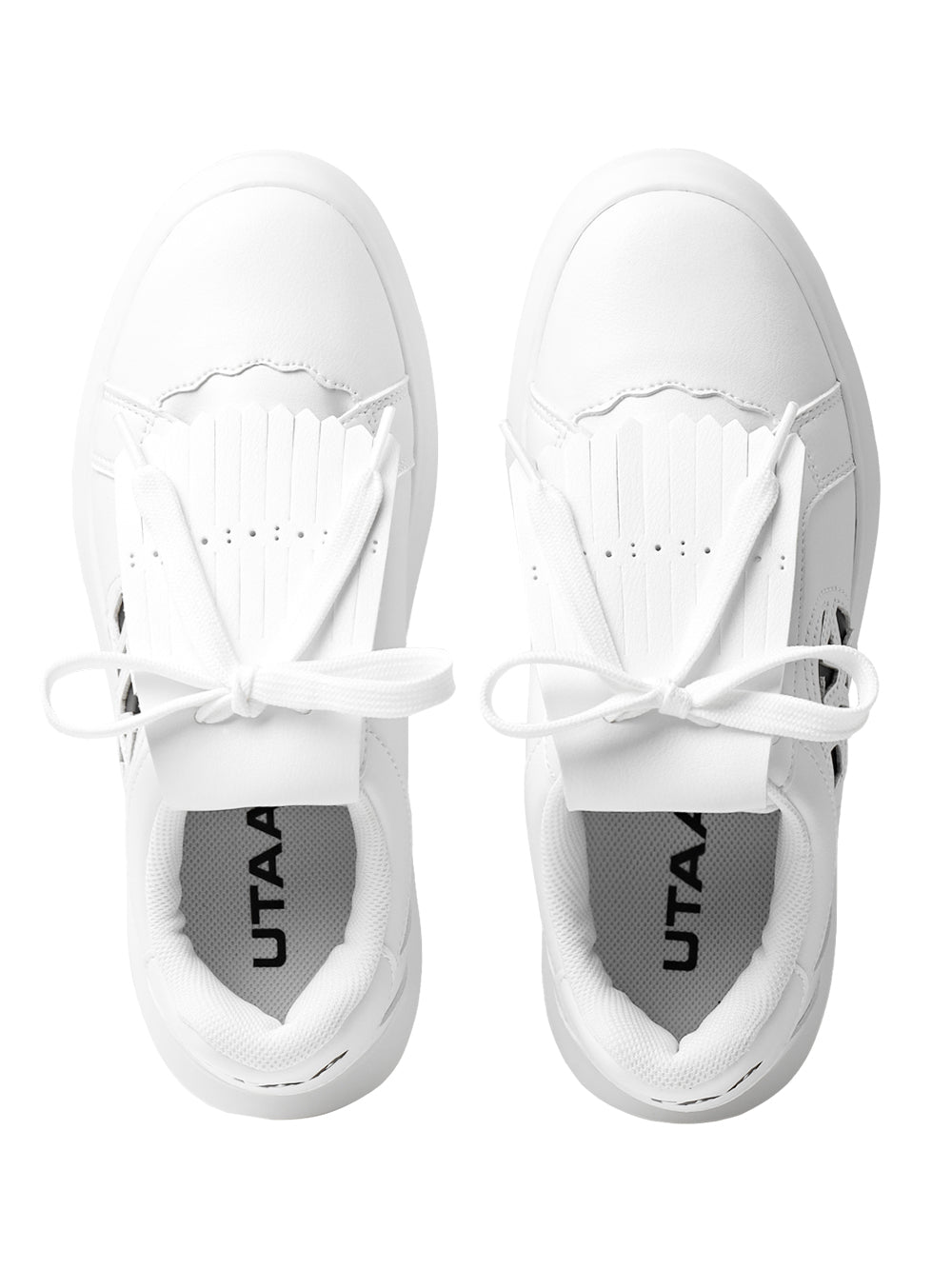 UTAA モノクローム ダービー キルティ ゴルフ スニーカー:女性用