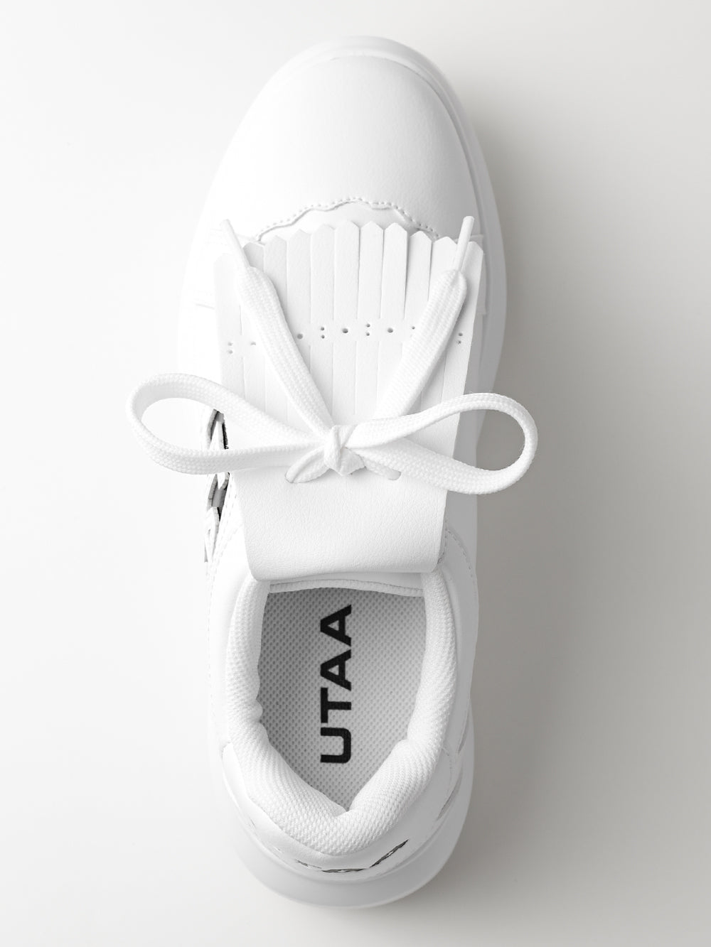 UTAA モノクローム ダービー キルティ ゴルフ スニーカー:女性用