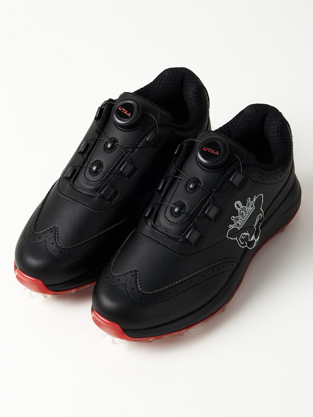 UTAA パンサーボアバックルスパイクGolfシューズ ブラック : Women's