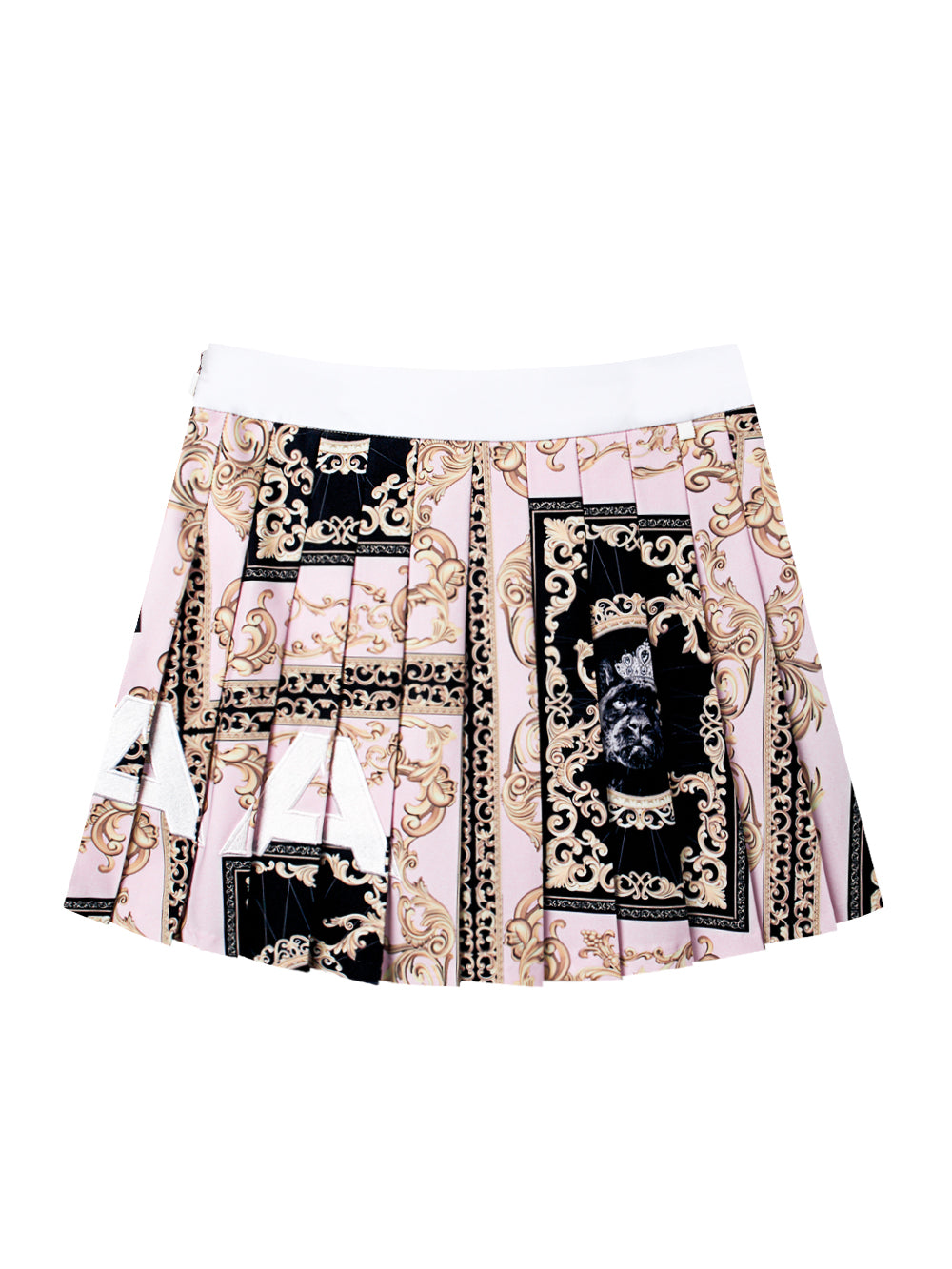 ユタ カラーパールバロックプリーツスカート