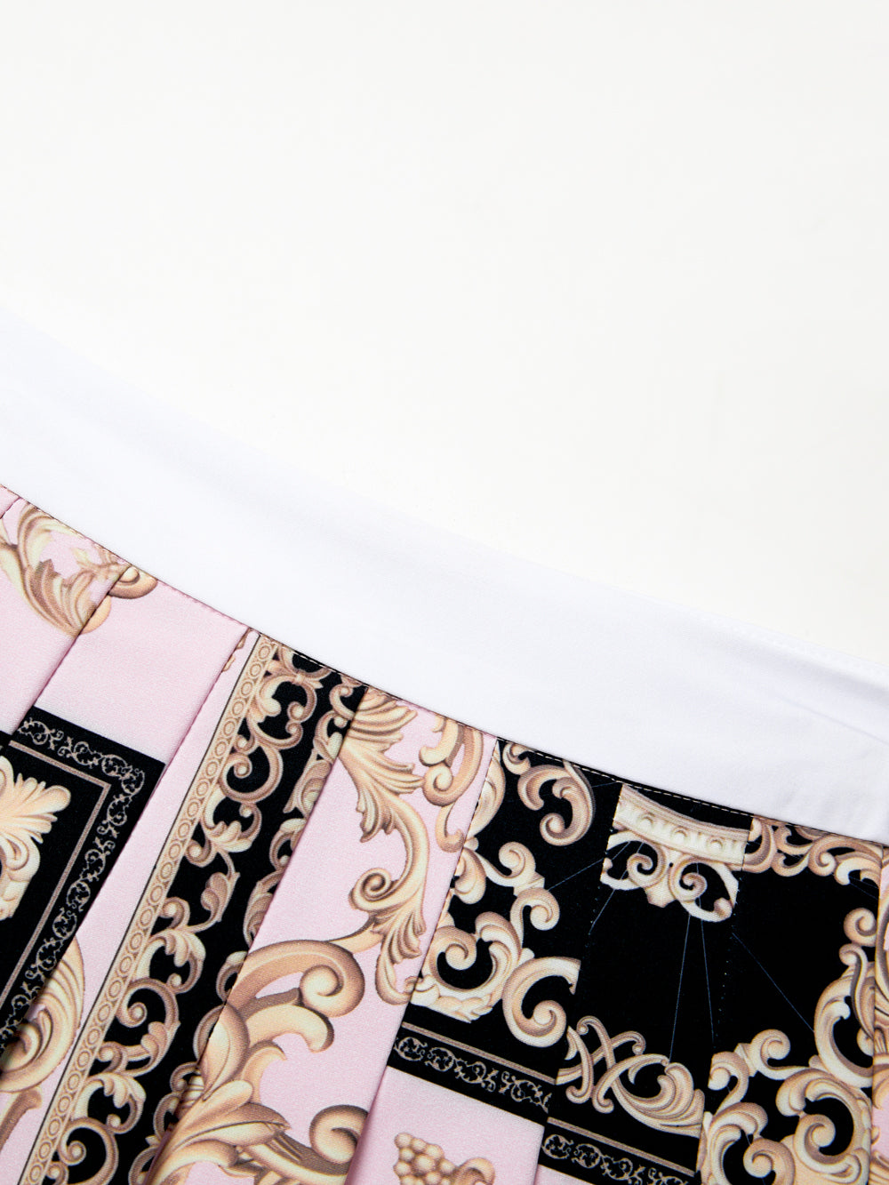 ユタ カラーパールバロックプリーツスカート