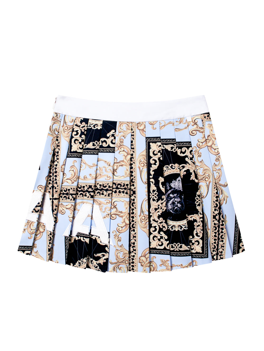 ユタ カラーパールバロックプリーツスカート