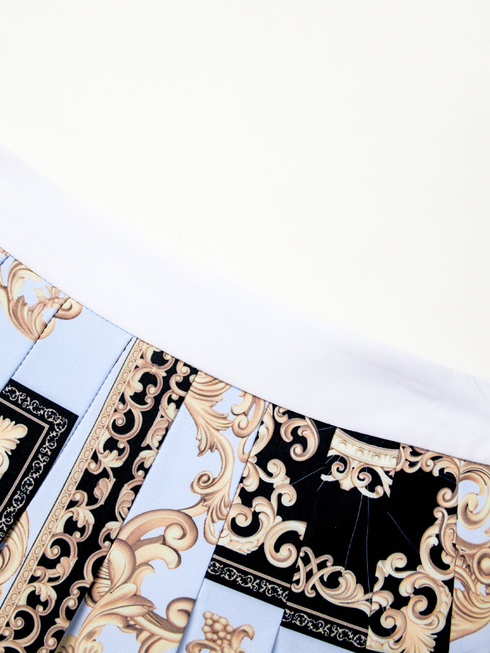 ユタ カラーパールバロックプリーツスカート