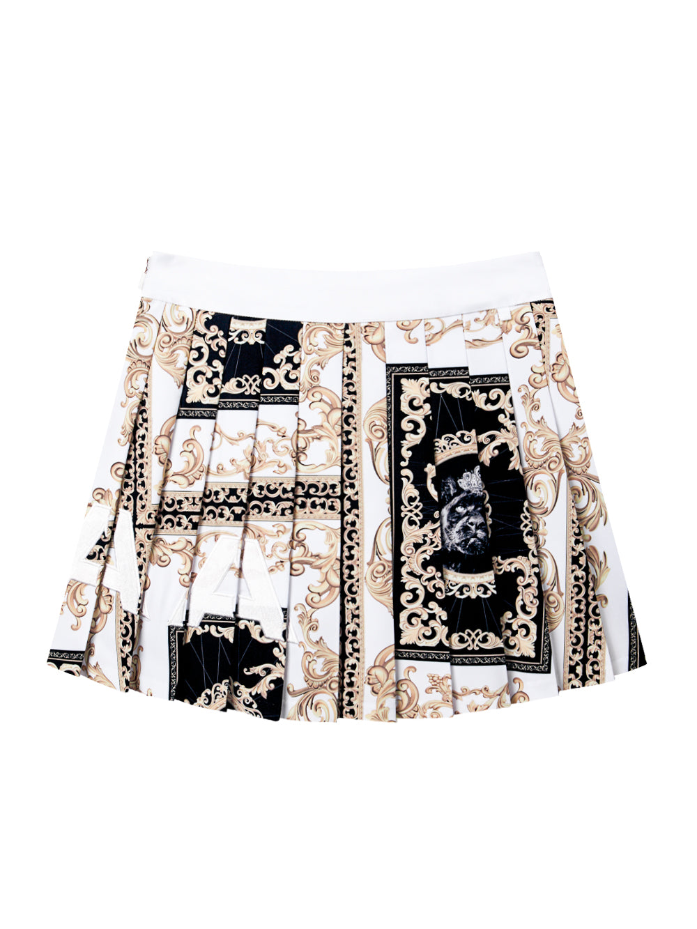 ユタ カラーパールバロックプリーツスカート