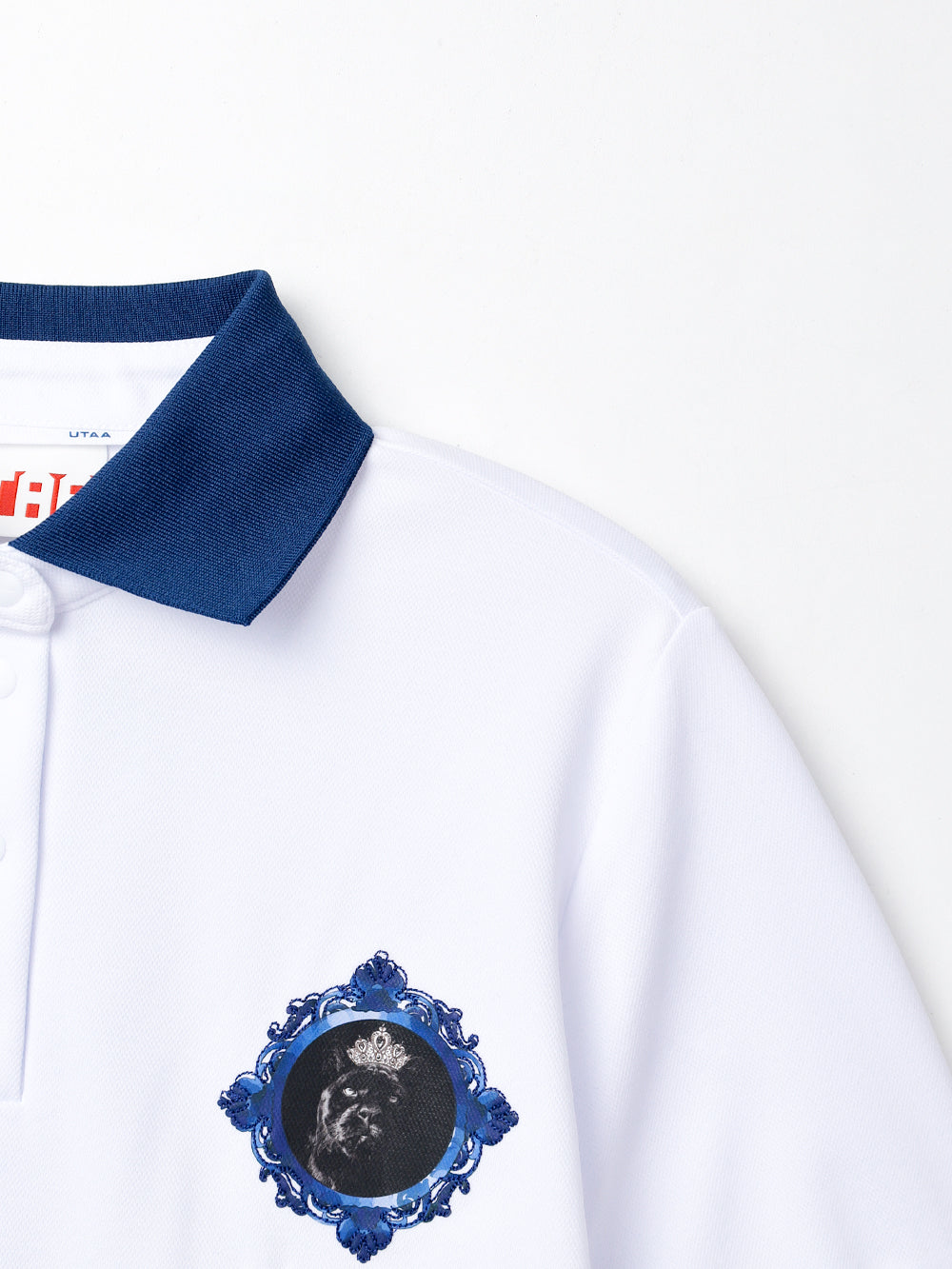 UTAA シークエンスバロックグラフィックPKシャツ ブルー : Women's