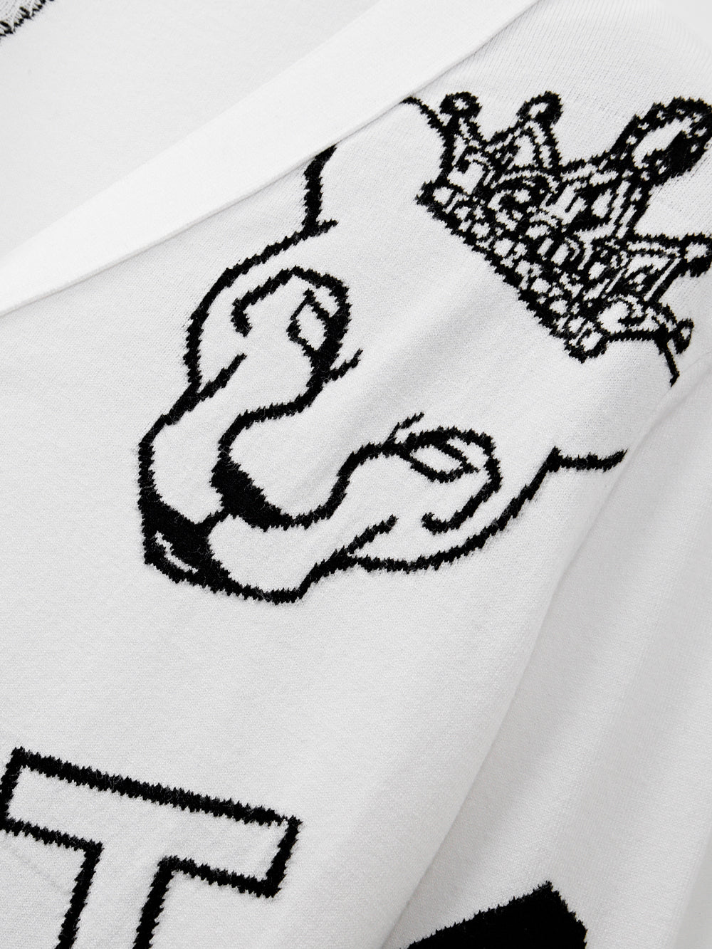 UTAA パンサーロゴミックスSplashニットカーディガン ホワイト : Women's
