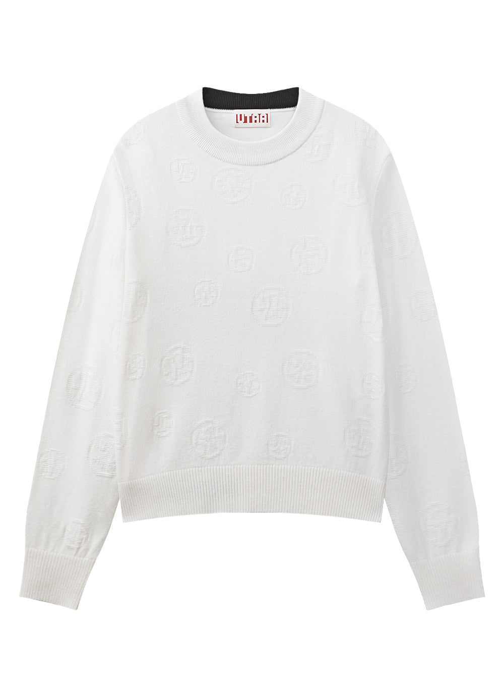 UTAA ロゴスパークルニットプルオーバー ホワイト : Women's