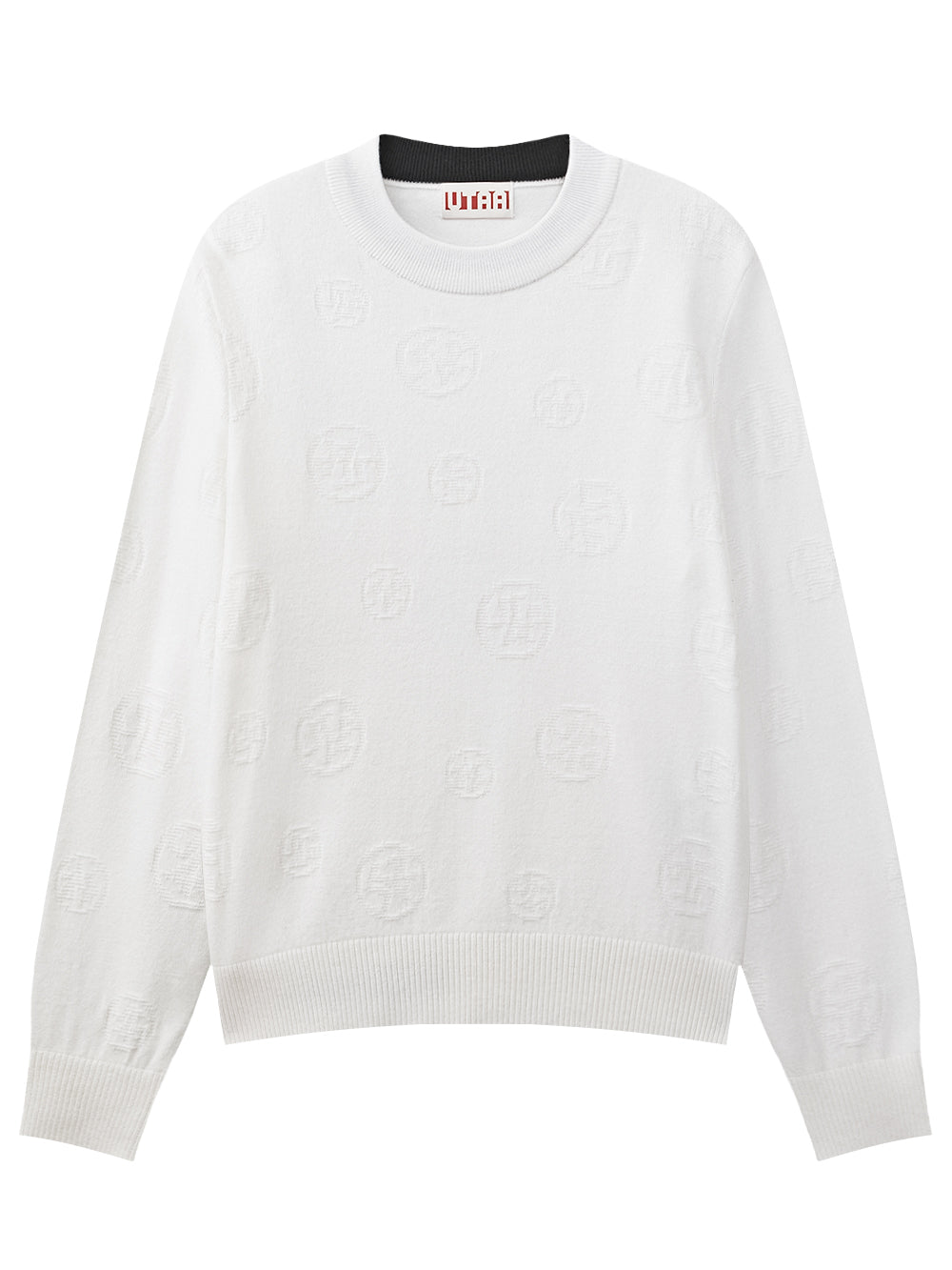UTAA ロゴスパークルニットプルオーバー ホワイト : Men's