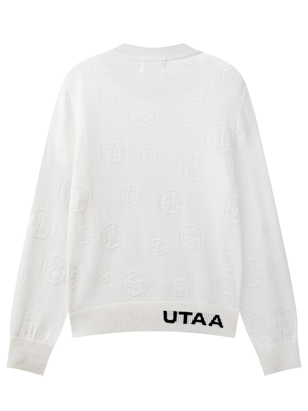 UTAA ロゴスパークルニットプルオーバー ホワイト : Men's